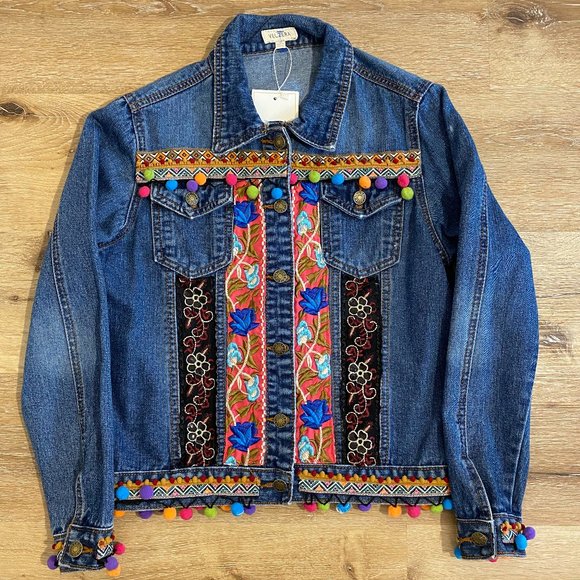 Velzera Jackets & Blazers - Velzera Hobo Embroidered Women's Denim Jean Jacket.